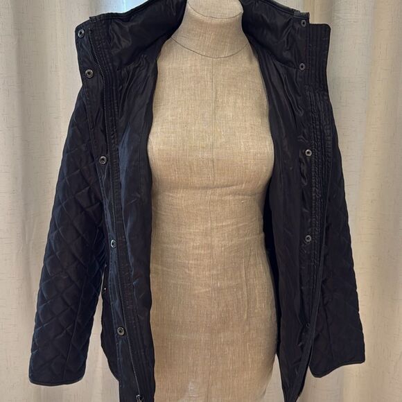 Michael Kors Quilted Black Jacket with Hood Size L - Picture 5 of 11